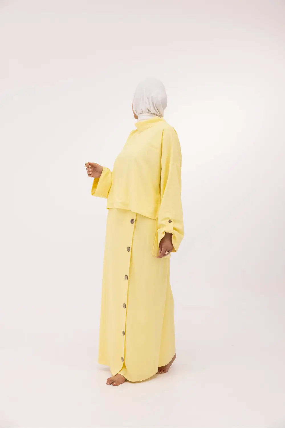 Ensemble Anabelle en lin jaune