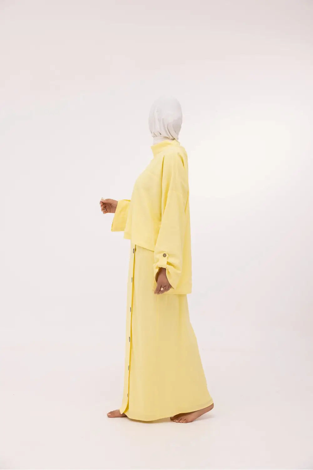 Ensemble Anabelle en lin jaune