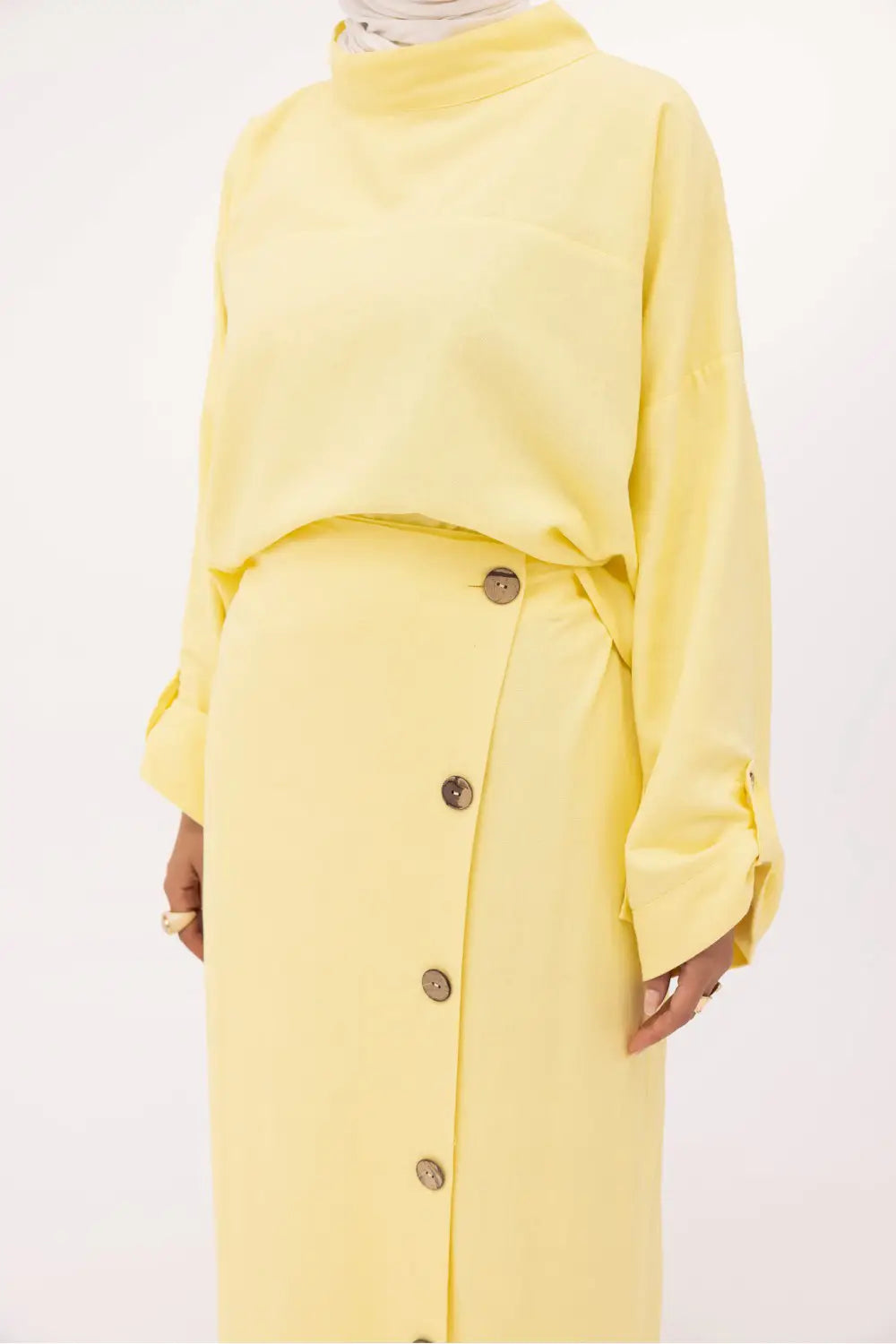 Ensemble Anabelle en lin jaune